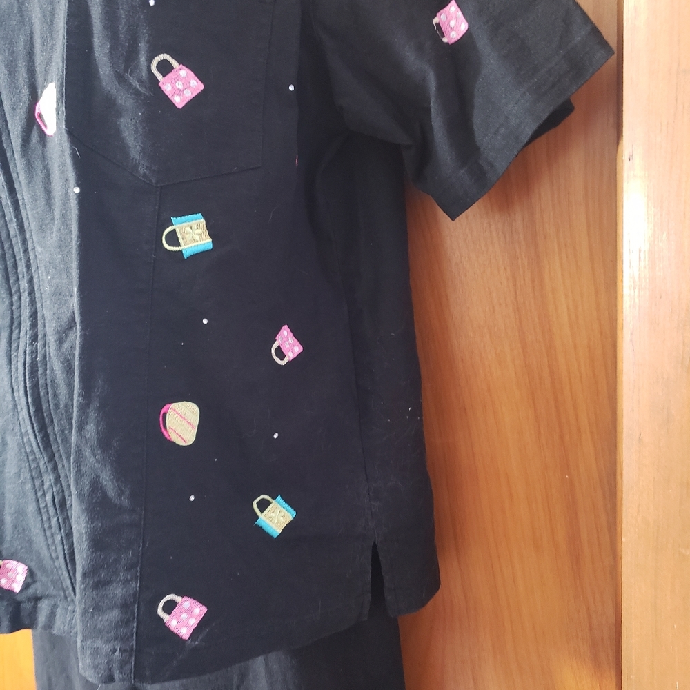 Quacker Factory Linen Blend 2 Pc Set With Shoppin… - image 4